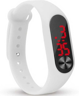 McLaren M2 Digital Sports LED Band(White Strap, Size : Free Size)