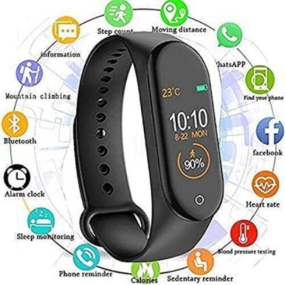 FRONY ATY_558U_M3 SMART WIRELESS FITNESS BAND FOR BOYS & GIRLS SPORT GYM BAND(Black Strap, Size : Free Size)