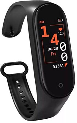 Rhobos (Today Only Deal with 7 Year Warranty) Waterproof Smart Fitness Band M(Black Strap, Size : Free Size)