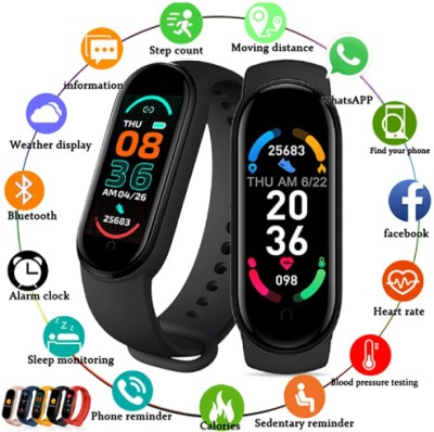 Clairbell CKI201S_M4 SMART BAND FITNESS TRACKER WATCH WITH ACTIVITY TRACKER BODY FUNCTION(Black Strap, Size : Free Size)