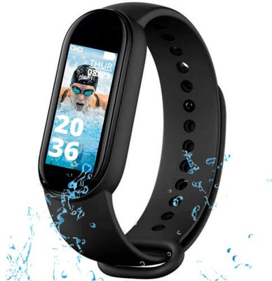 DRUMSTONE M10 Smart Watch Band | Fitness Tracker with Heart Rate & Calorie Counter(Black Strap, Size : Free)