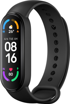 Mi Smart Band 6 - India's No.1 Fitness Band(Dark Black Strap, Size : Regular)