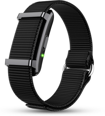 Pebble Qore 2 Heart Rate, SpO2, HRV & Body Temperature, Sleep Tracker, Premium Build(Black Strap, Size : Free Size)