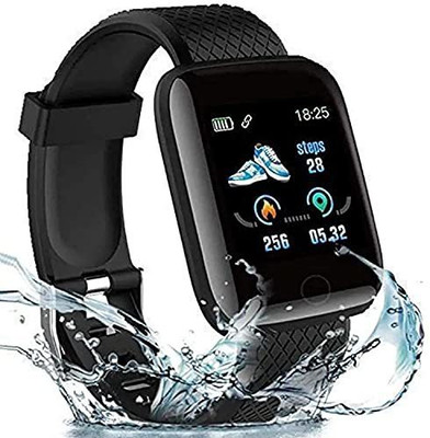 Rhobos 1.3'' Full Touch Fitness Tracker Blood Pressure Heart Rate Monitor Lit(Black Strap, Size : Free Size)