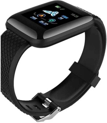 SYARA EEN_153Q_D13 Smart band compatiable with all Smartphones Smartwatch(Black Strap, Free Size)