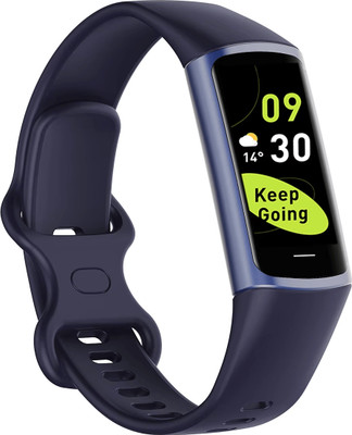 Cubonic C68 Activity Tracker 1.1''AMOLED Screen Fitness Watches with Heart Rate(Arctic Blue Strap, Size : Medium)