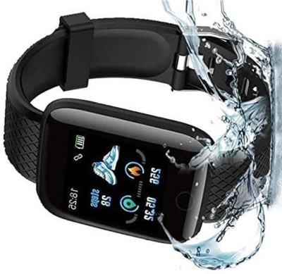 GPQ STORE ID116 Advance Sleep Monitor, Step Count Smart Watch (R)(Black Strap, Size : FREE)