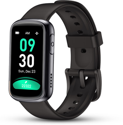 Pebble Dash Fitness Band | Sleek Display, Activity & Health Tracking, Sleep Tracking(Jet Black Strap, Size : Free Size)