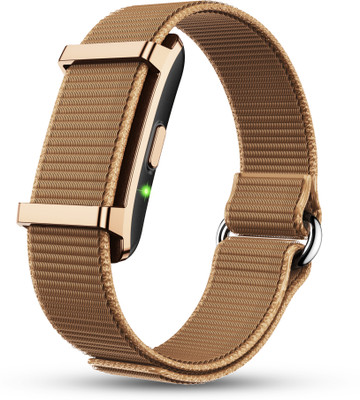 Pebble Qore 2 Heart Rate, SpO2, HRV & Body Temperature, Sleep Tracker, Premium Build(Brown Strap, Size : Free Size)