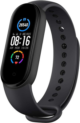 Mi Smart Band 5 - India's No. 1 Fitness Band(Black Strap, Size : Regular)