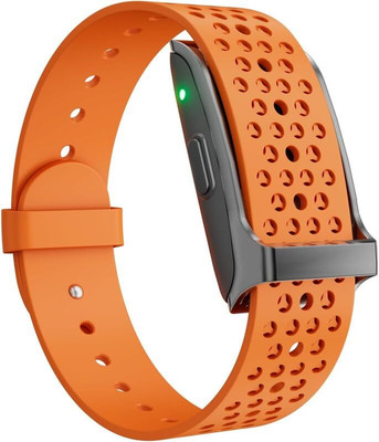 StyleOxx Q2 Fitness Tracker, Heart Rate Tracking, Sleep & Stress Tracking with Free App(Orange Silicone Strap, Size : 25Cm)