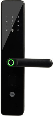 Yale YDME 100 NxT Smart Digital Lock for Wooden Door with Fingerprint, RFID, Pin Code, Mechanical Key & Alarm Feature Smart Door Lock