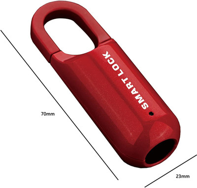 olsic Smart Fingerprint Padlock Waterproof Keyless Anti-theft Security Lock Usb Charging For Locker Travel Luggage Smart Door Lock(Red)