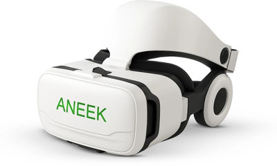 ANEEK 3D Virtual Reality Glasses with HD Lenses, 110° View with Aspherical Lens(Smart Glasses, White)