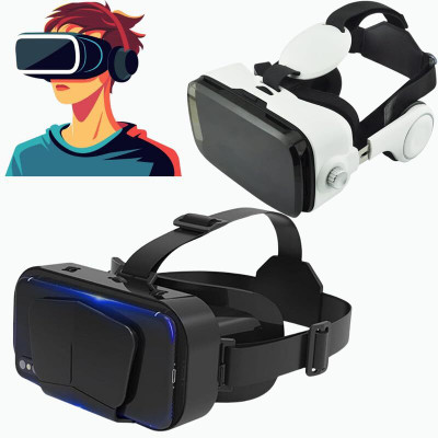 DRUMSTONE Immersive VR Headset –Advanced 3D Virtual Reality Glasses(Smart Glasses, Multicolor)