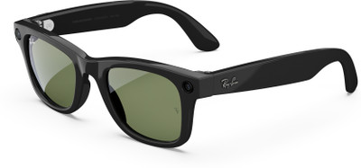 Ray-Ban | Meta Wayfarer (Gen 1) with Meta AI, photo and video capture(Shiny Black, Green lenses)