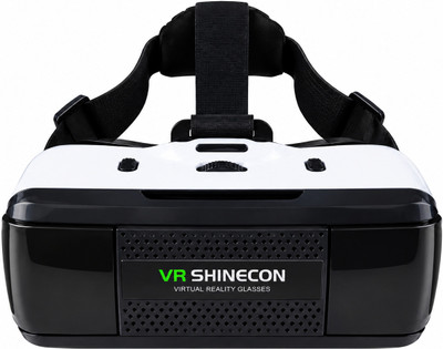 Manni Black futuristic VR Box Headset | Immersive 3D Gaming & Movie Viewer(Black & White)