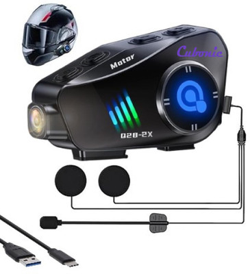 Cubonic Q28-2X with WiFi Access Camera(120° Wide Angle), 360° Rotating Smart Helmet Smart Headphones(Wireless)