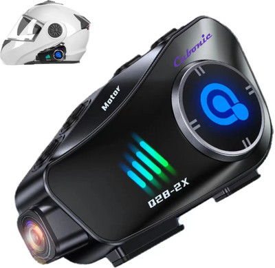 Cuboinc Cubonic Q28-2X with WiFi Access Camera(1080P HD,120° Wide Angle), 360° Rotating Bluetooth Helmet Headset With Camera(Black)