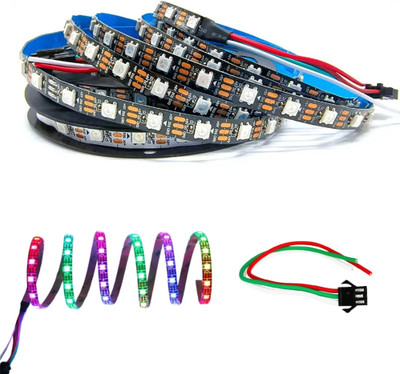 AURECIS WS2812 RGBIC Pixel LED Strip,5VDC, Addressable Led, 16 Million Colour(5 Meter) Light Strip