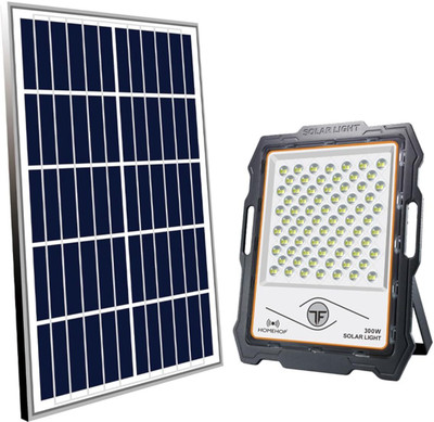 Homehop Solar Flood Light Outdoor 300W Auto LED Wall Lamp for Home Garden with Remote Solar Light Set(Wall Mounted Pack of 1)