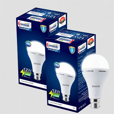 Cromonik Pack of 2-LED Bulb for Power Outages Smart Bulb