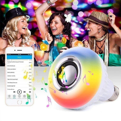 Xydrozen Smart Bluetooth Speaker LED Music Light Bulb Lamp with Remote Control -J7 Smart Bulb
