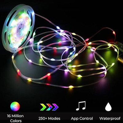 ArcKG ™ RGB Smart Fairy Strip String Smart Waterproof USB LightsMobile Control Music Light Strip