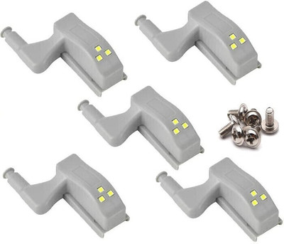 SOUVENIR 5pcs Cabinet Hinge Led Light, Cupboard Wardrobe Light for Home/Kitchen Smart Sensor Light