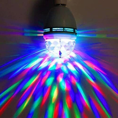 DHEER LED Crystal Rotating Bulb Disco Bulb for Party/Diwali. Single Disco Ball Single Disco Ball(Ball Diameter: 9 cm)