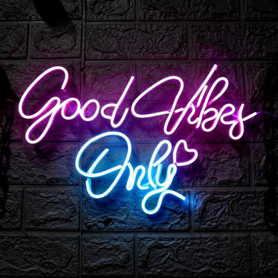 SG Print Good Vibes Only LED Neon Sign Smart Bulb