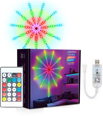 WunderVoX Firework Strip Lights Dream Color RGB Smart Music Sync APP+Remote Control Light Strip