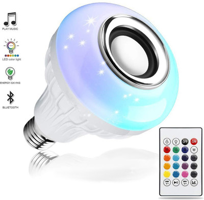 spark world Music Bulb With Speaker - Built-in Bluetooth Speaker, RGB Color Changing Light Smart Bulb