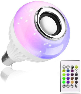spark world 12-Watts LED Fully Remote Controlled Music Light Bulb Smart Bulb