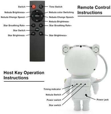 fronz Astronaut Star Galaxy Projector Light 360 Degree Adjustable Head_SLC92 Smart Sensor Light