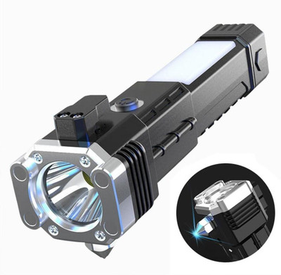 ASTOUND Hand Tool Car Rechargeable LED Flashlight Torch 5 hrs Torch Emergency Light(Multicolor)