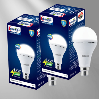 Cromonik Pack of 2-Power Cut Backup Bulb Smart Bulb