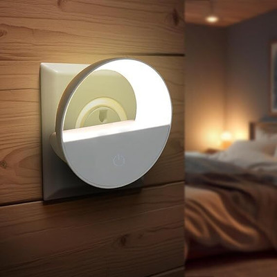Spotview 1W LED Smart Sensor Night Light|Warm White Plug Night Lamp For Bedroom|Pack of 1 Smart Sensor Light