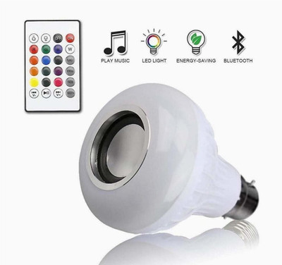 KT ENTERPRISE Speaker Music Bulb RGB Change with 24 Key Remote Controller Smart Bulb