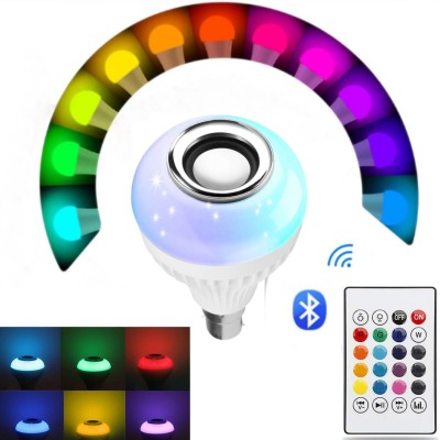 Geet Multicolor Smart LED Music Light Bulb with Bluetooth Remote Controller Smart Bulb