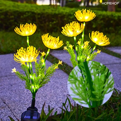 Homehop Solar Automatic LED Waterproof Lamp Yellow Outdoor Garden Pathway Light for Home Smart Bulb