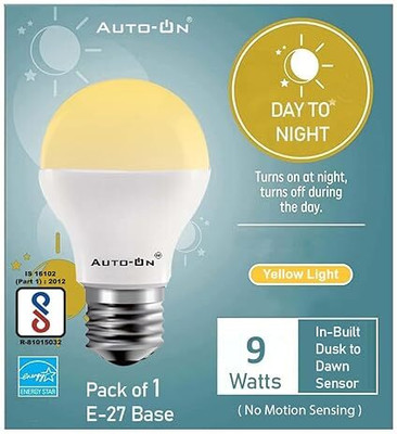 auto-on Day/Night Sensor LED Bulb 9W Smart Sensor Light