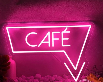 SG Print cafe neon sign Club Cafe Shop Store Restaurant(12x18)pink) Smart Bulb