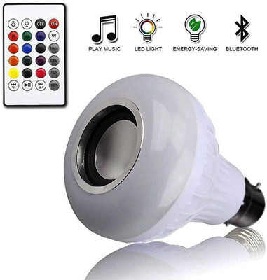 spark world B22 RGB Led Bulb Wireless Music Playback Remote Control Smart Bulb (Multicolour) Smart Bulb