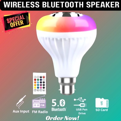 Clairbell Bluetooth Music Bulb Speaker With Remote Control Change Disco light for HomeW30 Smart Bulb