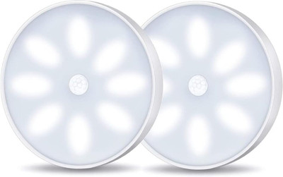 Ashkaa Motion Sensor LED Nightlight- USB Rechargeable, Self-Adhesive for Home,Pack of 2 Smart Sensor Light