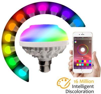 spark world BT Music Light Bulb B22 LED Speaker Color Changing 24Keys Remote Smart ball T13 Smart Bulb