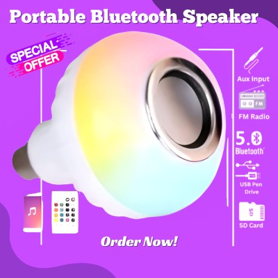 GUGGU Bluetooth Music Bulb Speaker With Remote Control Change Disco light for HomeE199 Smart Bulb