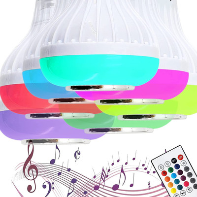 ZYNATY RGB LED Wireless Portable Bluetooth Party Music Speaker Smart Bulb