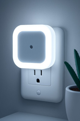 Bright IQ Plug In 0.5W LED Night Light with Auto Sensor (Cool White) Smart Bulb